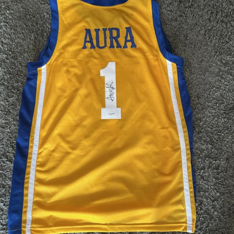 MCNEESE STATE COWBOYS-AMIR AURA KHAN SIGNED AUTOGRAPH JERSEY XL ACOA COA RARE