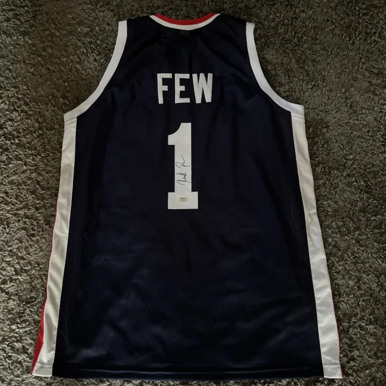 GONZAGA BULLDOGS MARK FEW SIGNED AUTOGRAPHED JERSEY PSA COA HOF COACH LEGEND