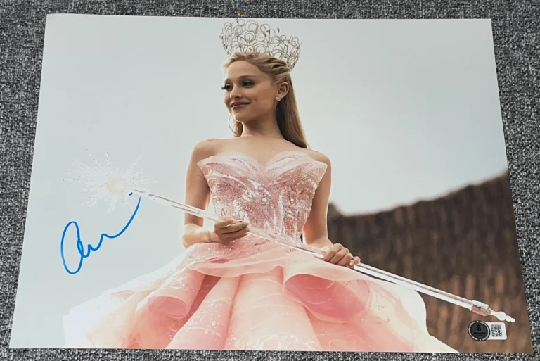 Ariana Grande Signed Autograph 11x14 Photo Authentic Wicked Glinda Beckett BAS