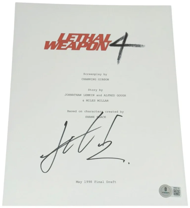 Jet Li Signed Autograph Lethal Weapon 4 Full Movie Script Screenplay Beckett BAS