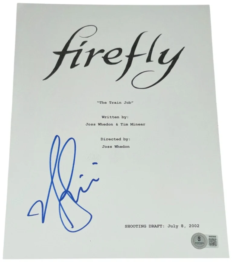 Nathan Fillion Signed Firefly Pilot Full TV Script Authentic Autograph Beckett