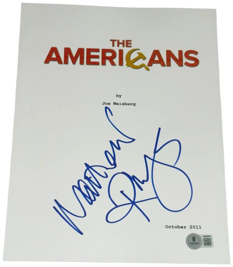 Matthew Rhys Signed Autograph The Americans Pilot Full Script Authentic Beckett