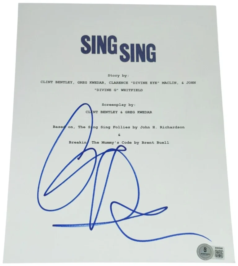 Colman Domingo Signed Autograph Sing Sing Full Movie Script Screenplay Beckett