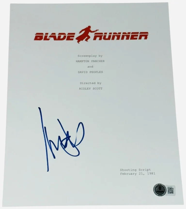 Harrison Ford Signed Autograph Blade Runner Full Movie Script Authentic Beckett