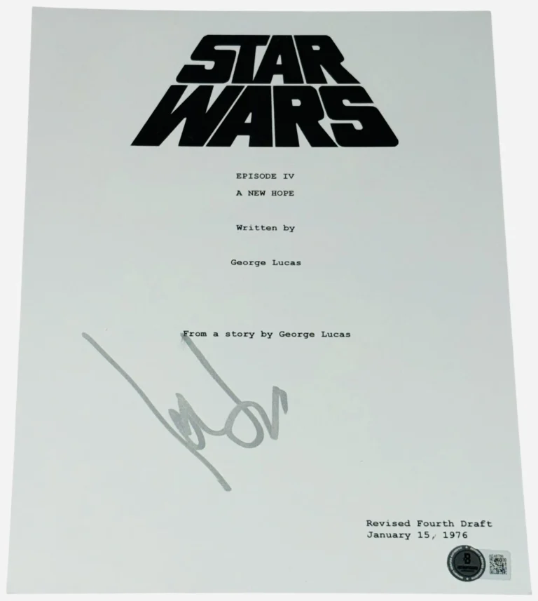 Harrison Ford Signed Autograph Star Wars Episode V A New Hope Script Beckett BAS
