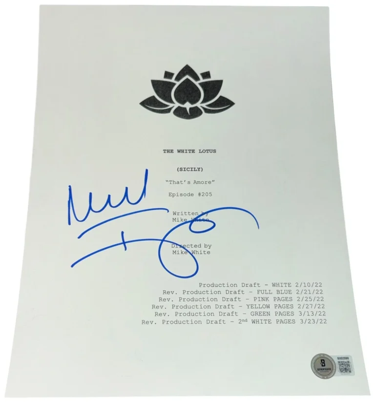 Michael Imperioli Signed Autograph The White Lotus S2 Full TV Script Beckett BAS