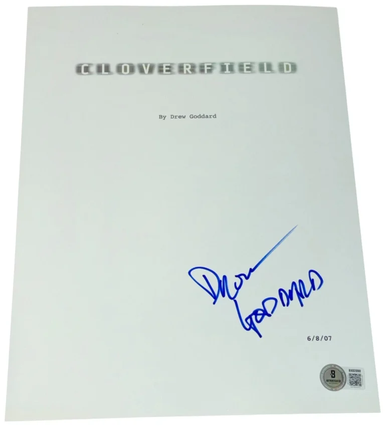 Drew Goddard Signed Autograph Cloverfield Full Movie Script Screenplay Beckett