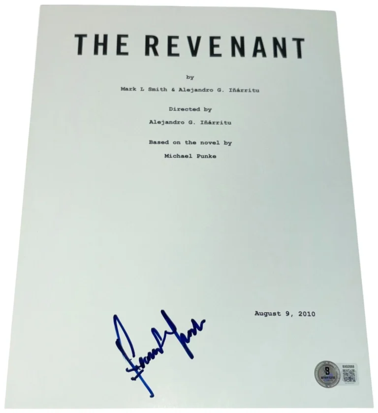 Forrest Goodluck Signed Autograph The Revenant Full Script Screenplay Beckett
