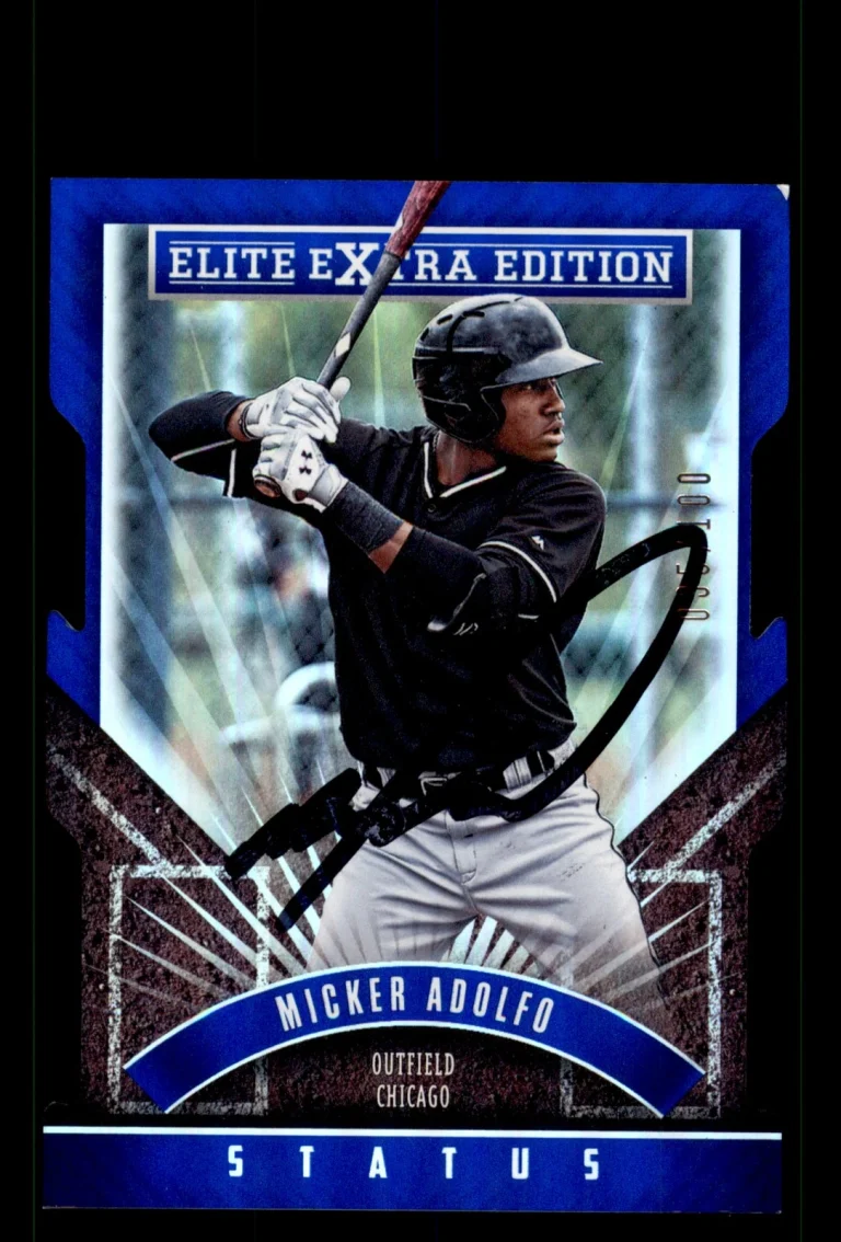 Signed Baseball Card Auto Micker Adolfo 2015 Panini Elite Extra #185 Die Cut