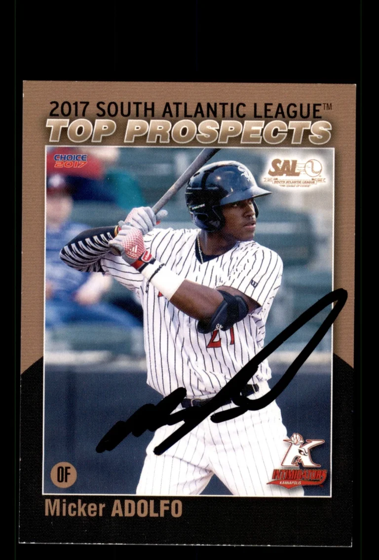 Signed Baseball Card Auto Micker Adolfo 2017 Choice South Atlantic League #20