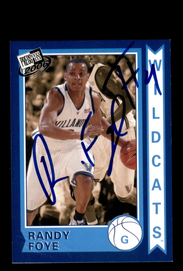 Signed Baseball Card Auto Randy Foye 2006 Press Pass #OS 21 Villanova Wildcats