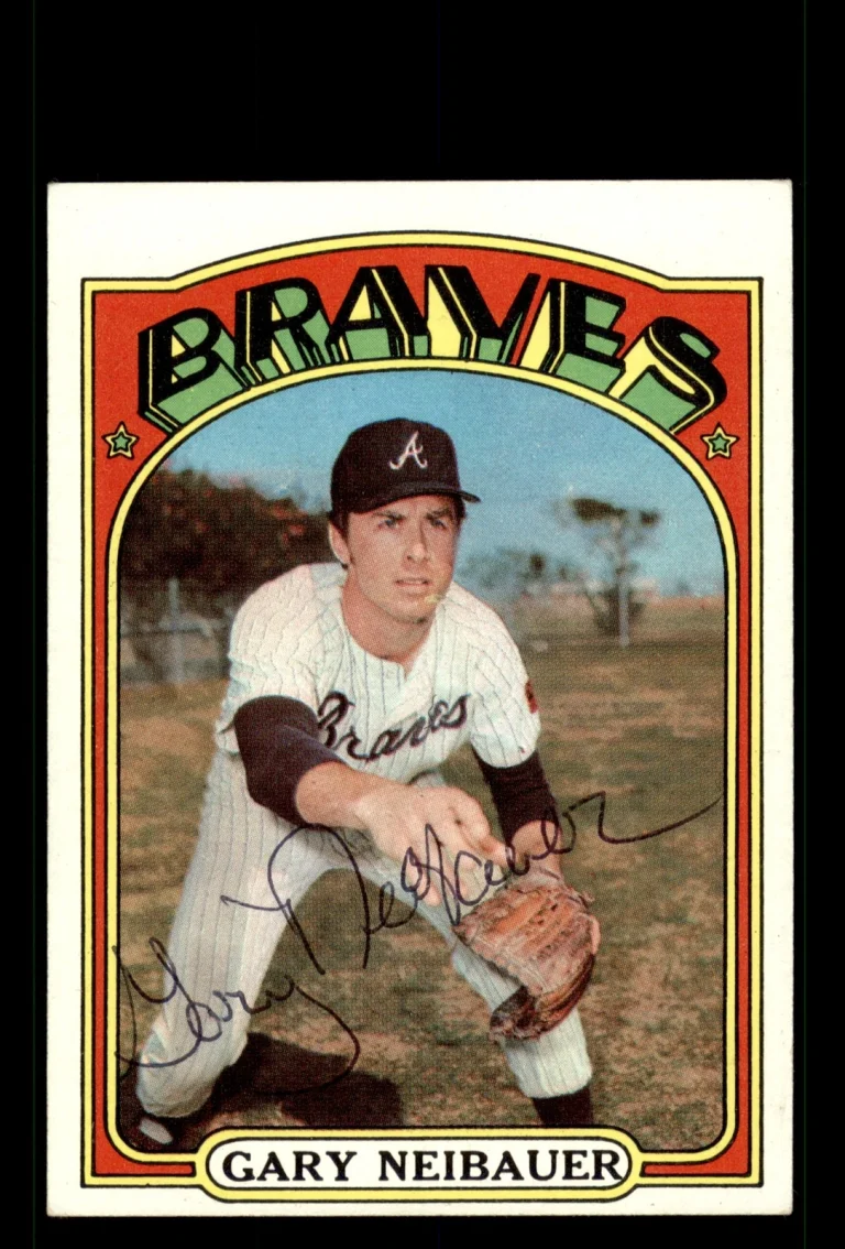 Signed Baseball Card Auto Gary Neibauer 1972 Topps #149 Atlanta Braves