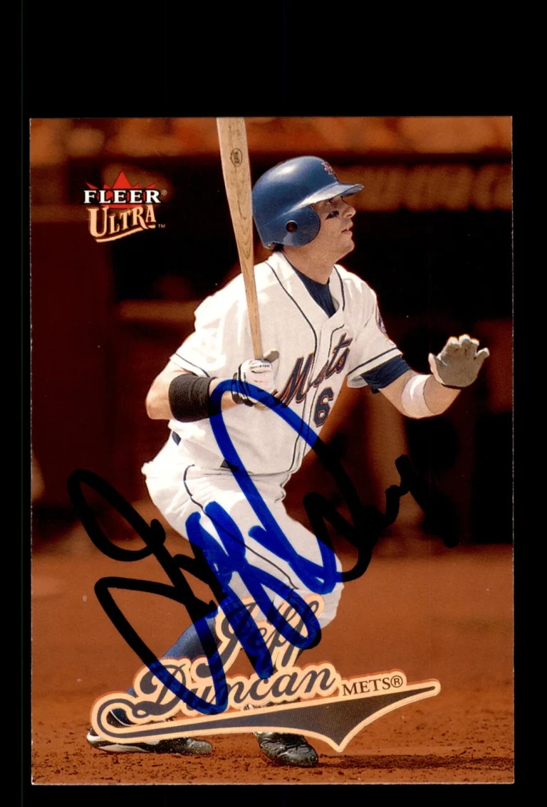 Signed Baseball Card Auto Jeff Duncan 2004 Ultra #206 New York Mets