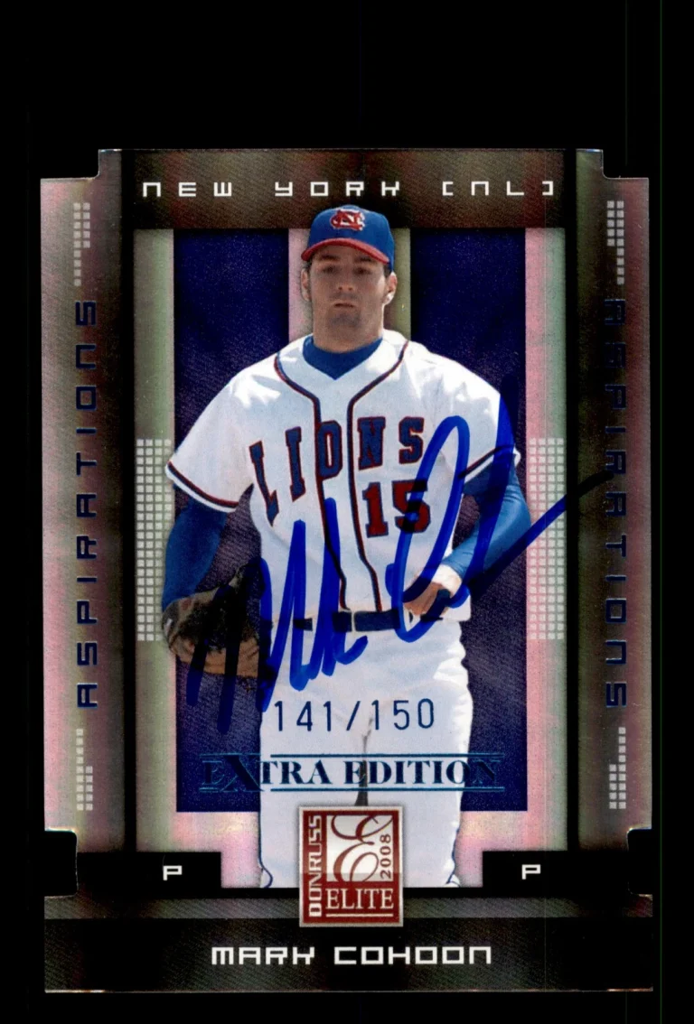 Signed Baseball Card Auto Mark Cohoon 2008 Donruss Elite Extra #68 Mets /150