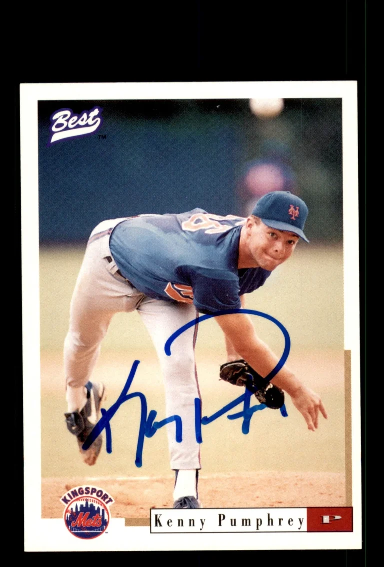 Signed Baseball Card Auto Kenny Pumphrey 1996 Best #75 Kingsport Mets