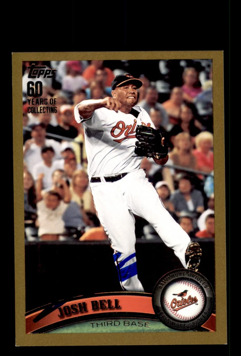 Signed Baseball Card Auto Josh Bell 2011 Topps #411 Orioles Gold /2011