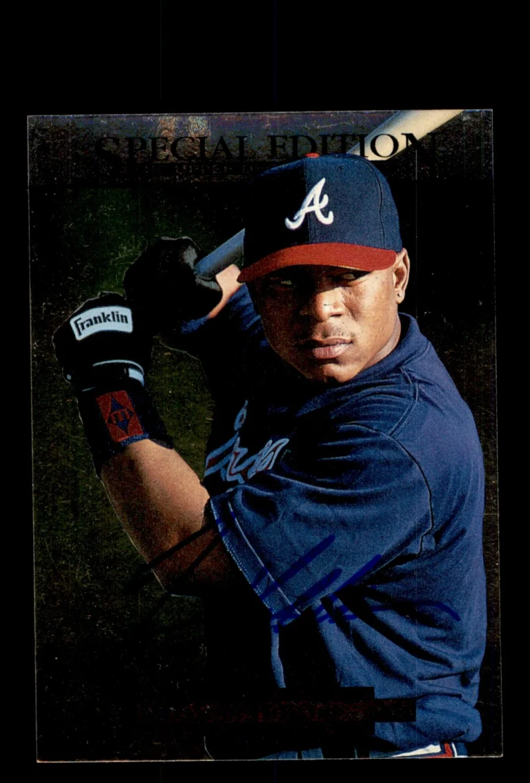 Signed Baseball Card Auto Damon Hollins 1995 Upper Deck #13 Atlanta Braves