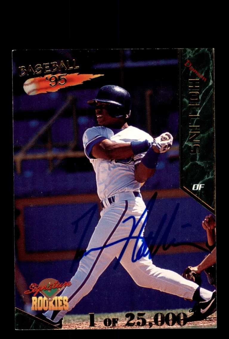 Signed Baseball Card Auto Damon Hollins 1995 Signature Rookies #26 Durham Bulls