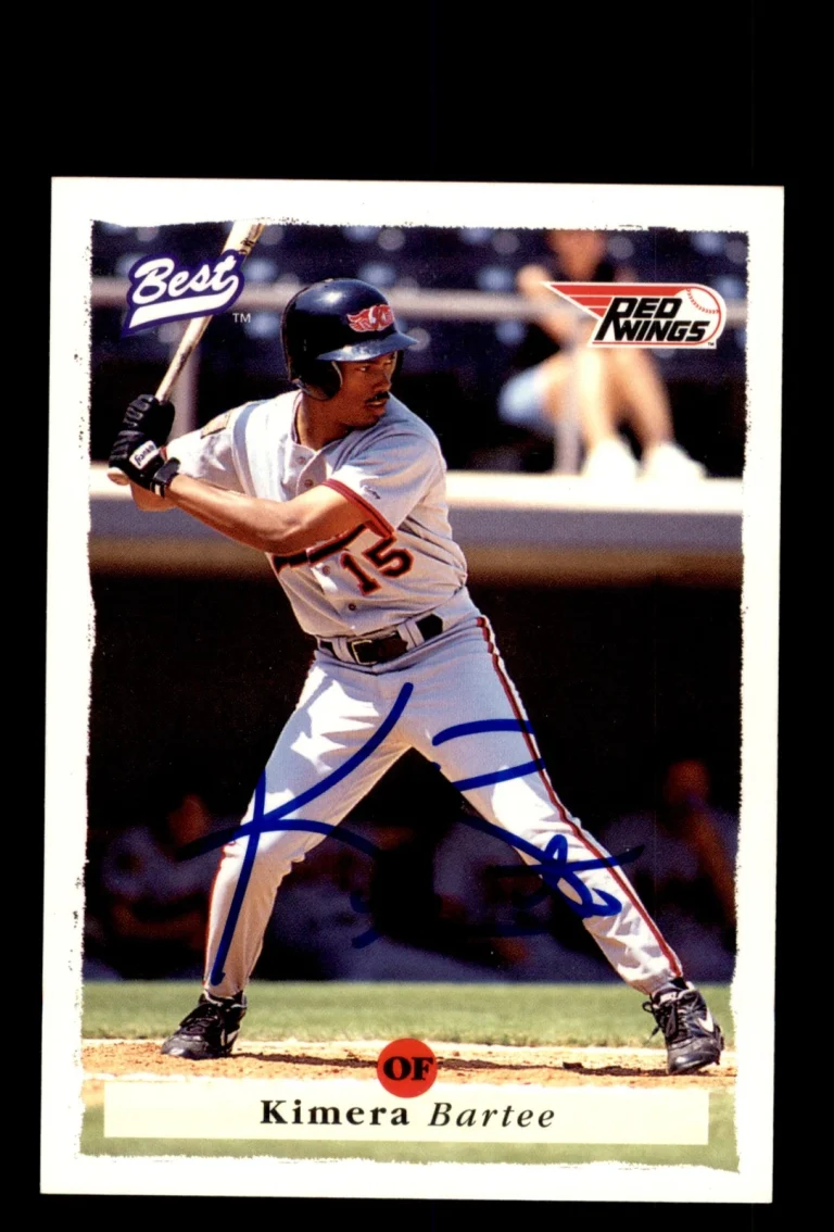 Signed Baseball Card Auto Kimera Bartee 1995 Best #30 Rochester Red Wings