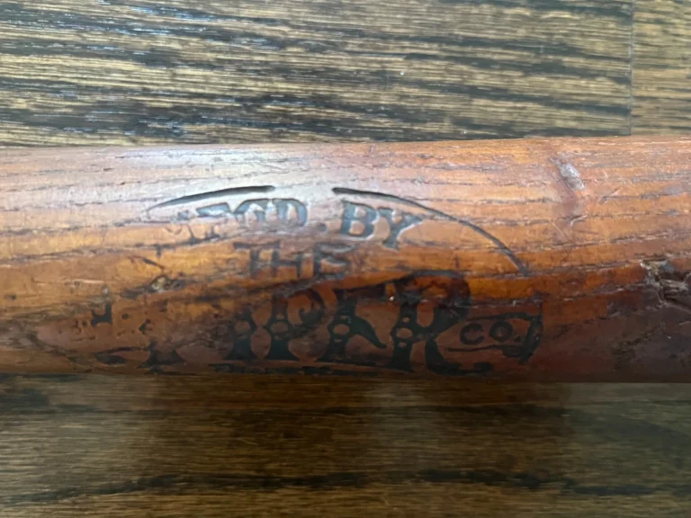 EARLY 1900's VTG BH PIPER WOOD BASEBALL BAT No. 3 MUSHROOM KNOB 33.5
