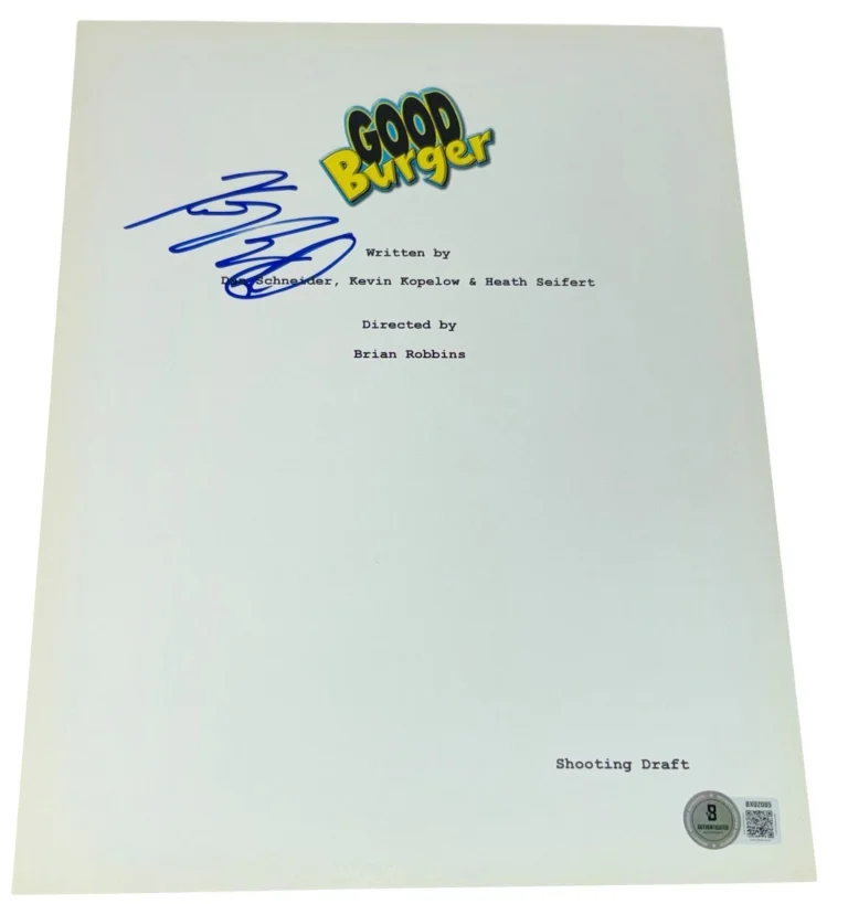 Kenan Thompson Signed Autograph Good Burger Full Movie Script Screenplay Beckett