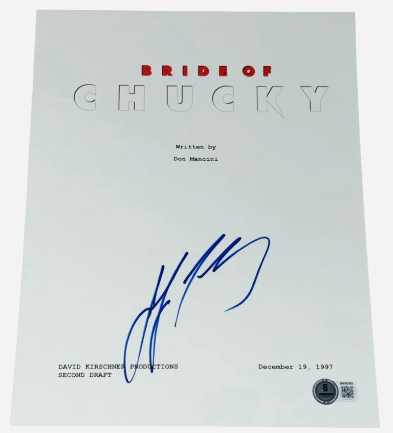 Jennifer Tilly Signed Autograph Bride of Chucky Movie Script Screenplay Beckett
