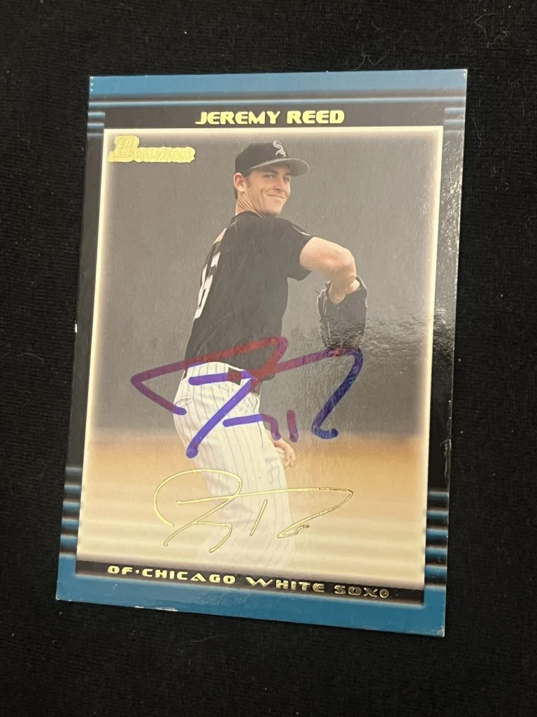 Signed Baseball Card Auto Jeremy Reed 2002 Bowman #BDP59 White Sox Thick