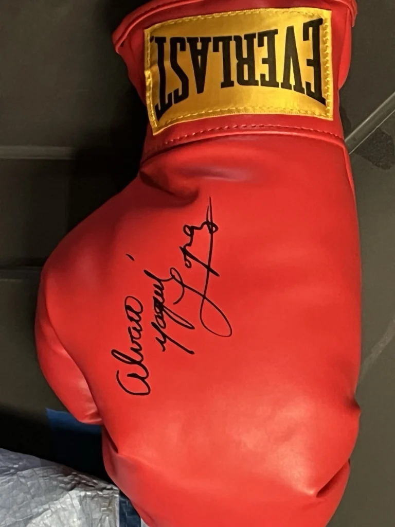 ALVARO YAQUI  LÓPEZ SIGNED AUTOGRAPHED BOXING GLOVE PROOF HEAVYWEIGHT