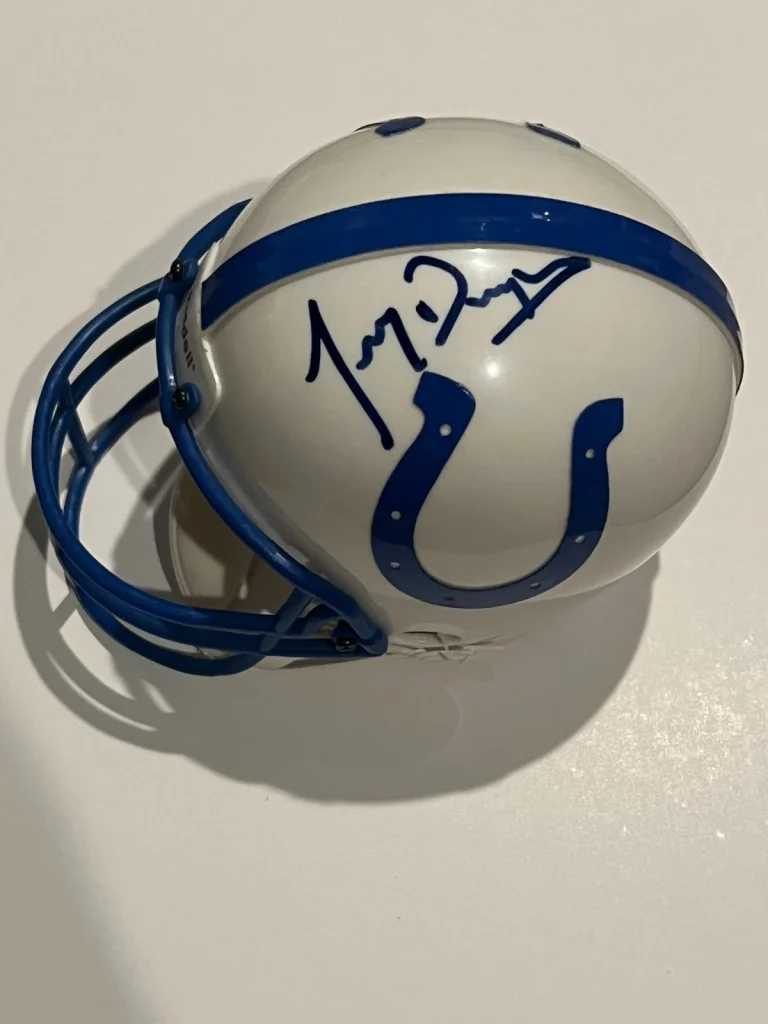 TONY DUNGY SIGNED FOOTBALL MINI HELMET (SMALLER THAN STANDARD) 2 7/8 AUTO COLTS