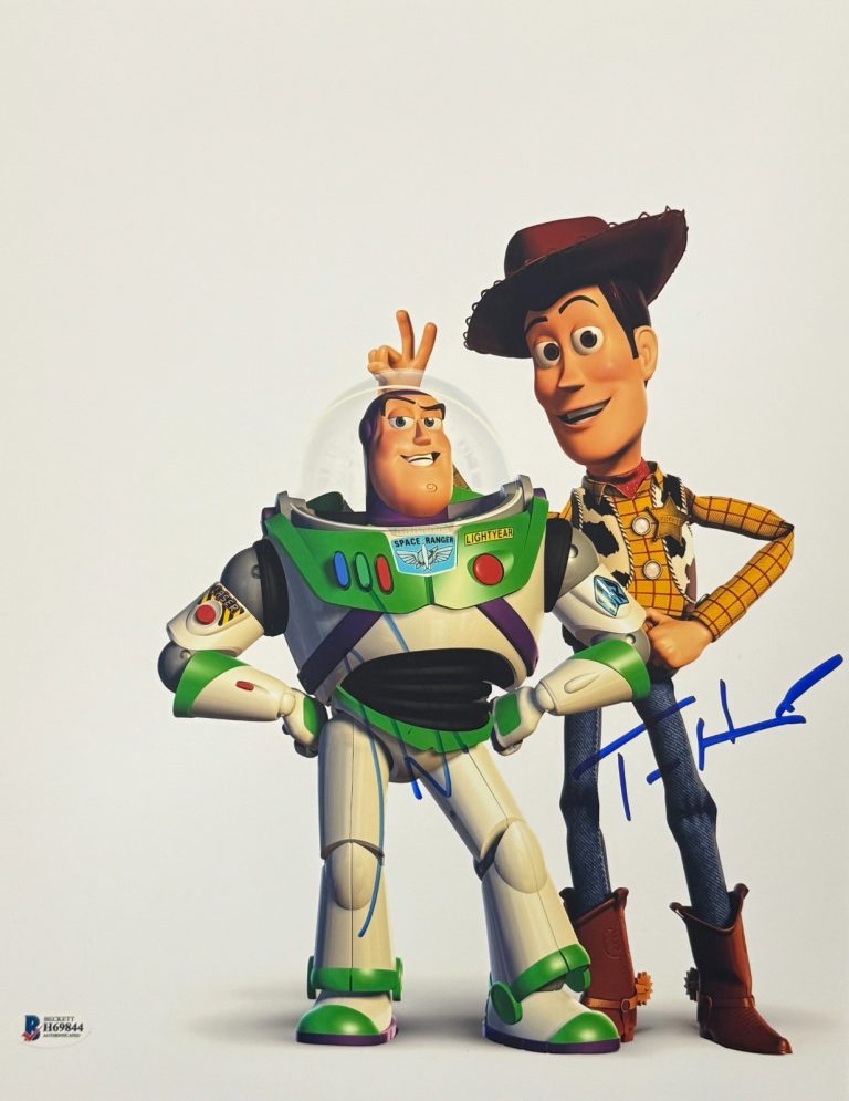 TOM HANKS & TIM ALLEN SIGNED 11X14 PHOTO TOY STORY AUTHENTIC AUTOGRAPH BECKETT