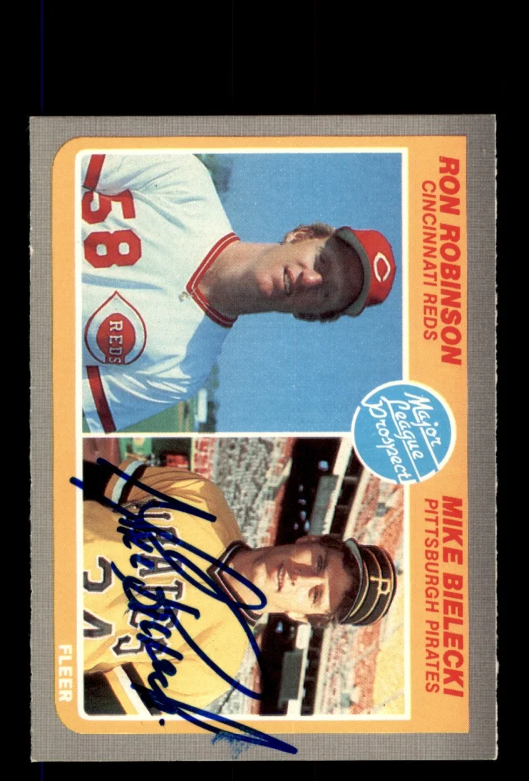 Signed Baseball Card Auto Mike Bielecki 1985 Fleer #650
