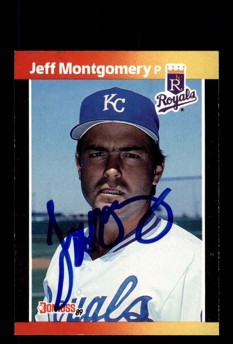 Signed Baseball Card Auto Jeff Montgomery 1989 Donruss #440 Kansas City Royals