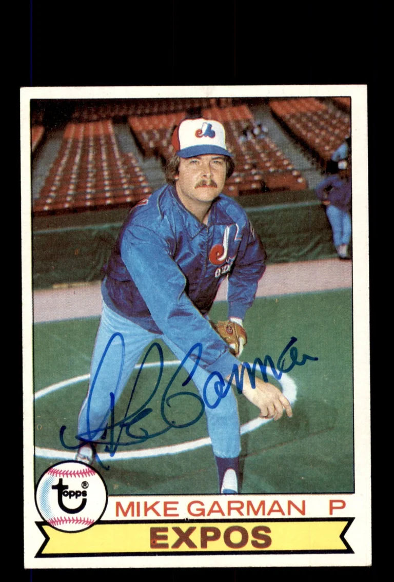 Signed Baseball Card Auto Mike Garman 1979 Topps #181 Montreal Expos