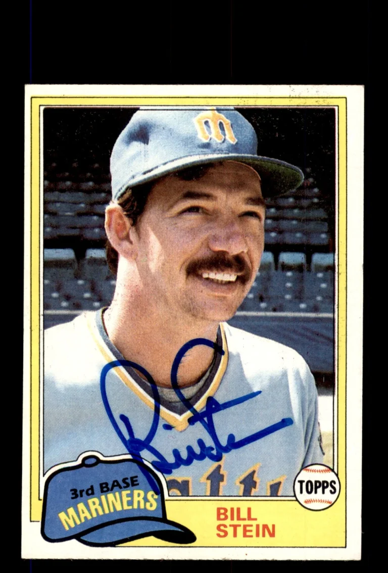 Signed Baseball Card Auto Bill Stein 1981 Topps #532 Seattle Mariners