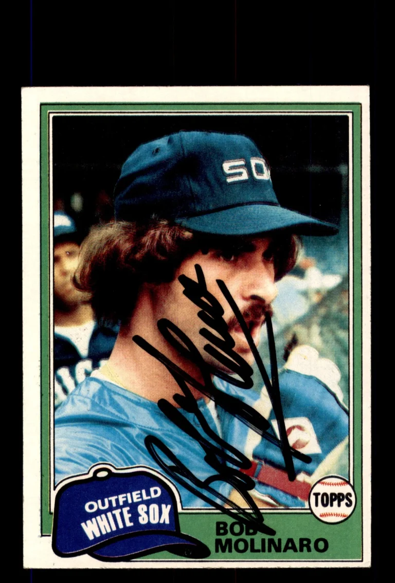 Signed Baseball Card Auto Bob Molinaro 1981 Topps #466 Chicago White Sox
