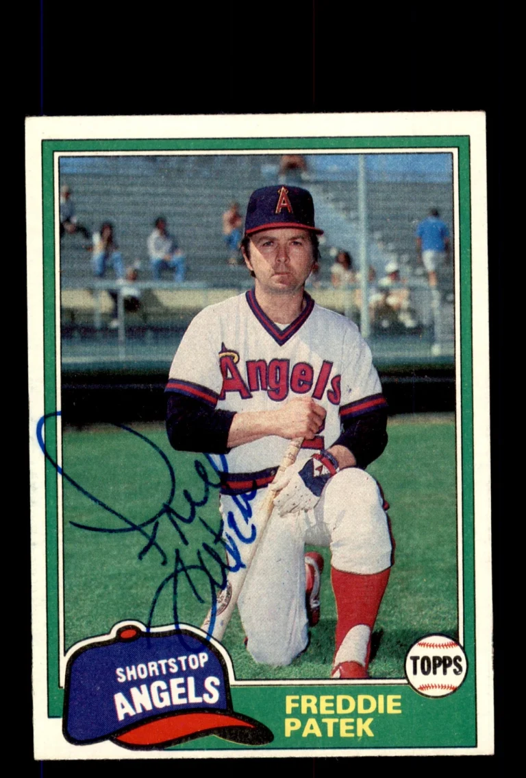 Signed Baseball Card Auto Freddie Patek 1981 Topps #311 California Angels