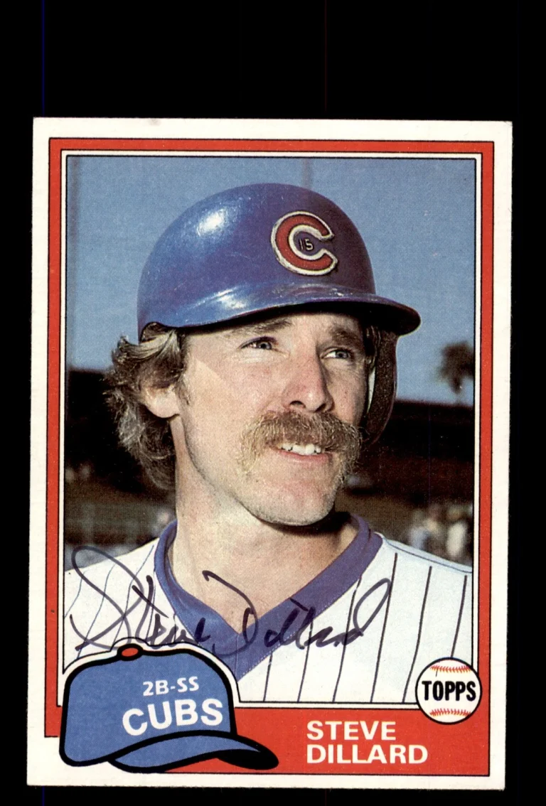 Signed Baseball Card Auto Steve Dillard 1981 Topps #78 Chicago Cubs
