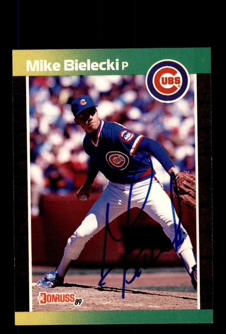 Signed Baseball Card Auto Mike Bielecki 1989 Donruss #512 Chicago Cubs