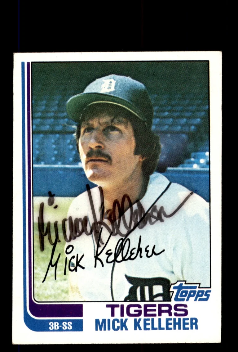 Signed Baseball Card Auto Mick Kelleher 1982 Topps #184 Detroit Tigers