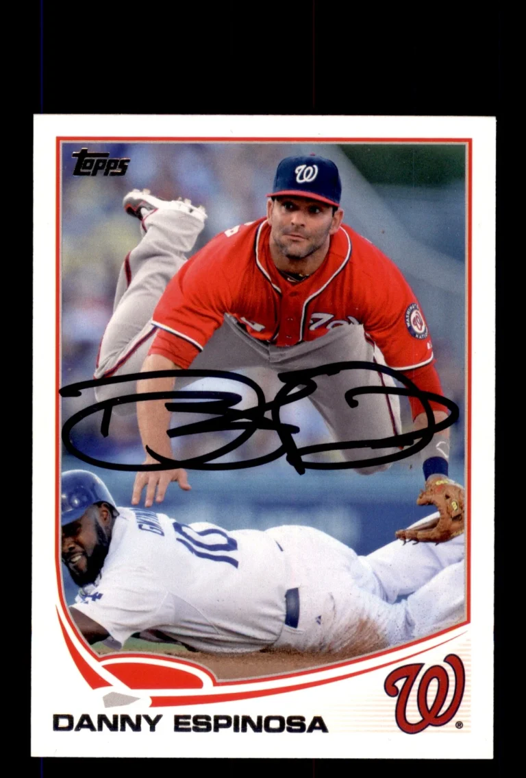 Signed Baseball Card Auto Danny Espinosa 2013 Topps #97 Washington Nationals