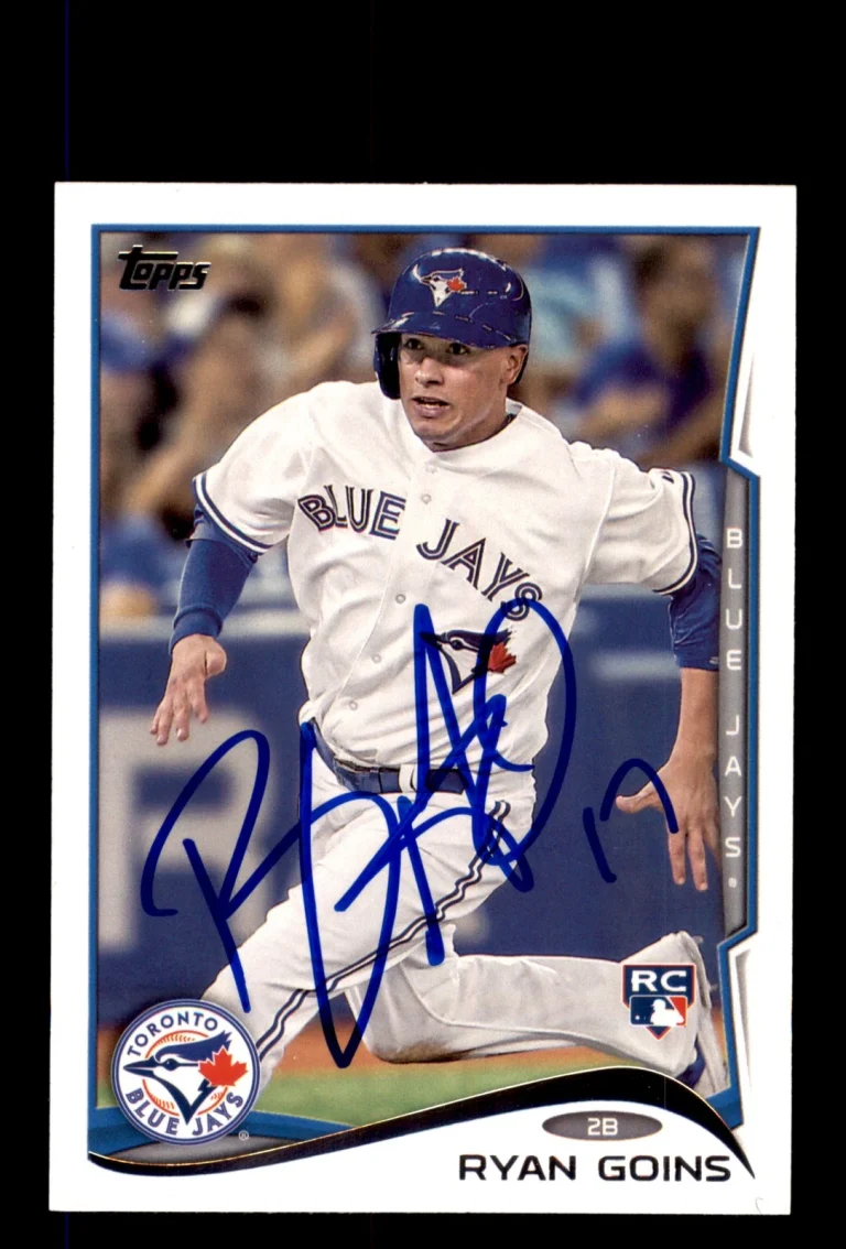 Signed Baseball Card Auto Ryan Goins 2014 Topps #319 Toronto Blue Jays