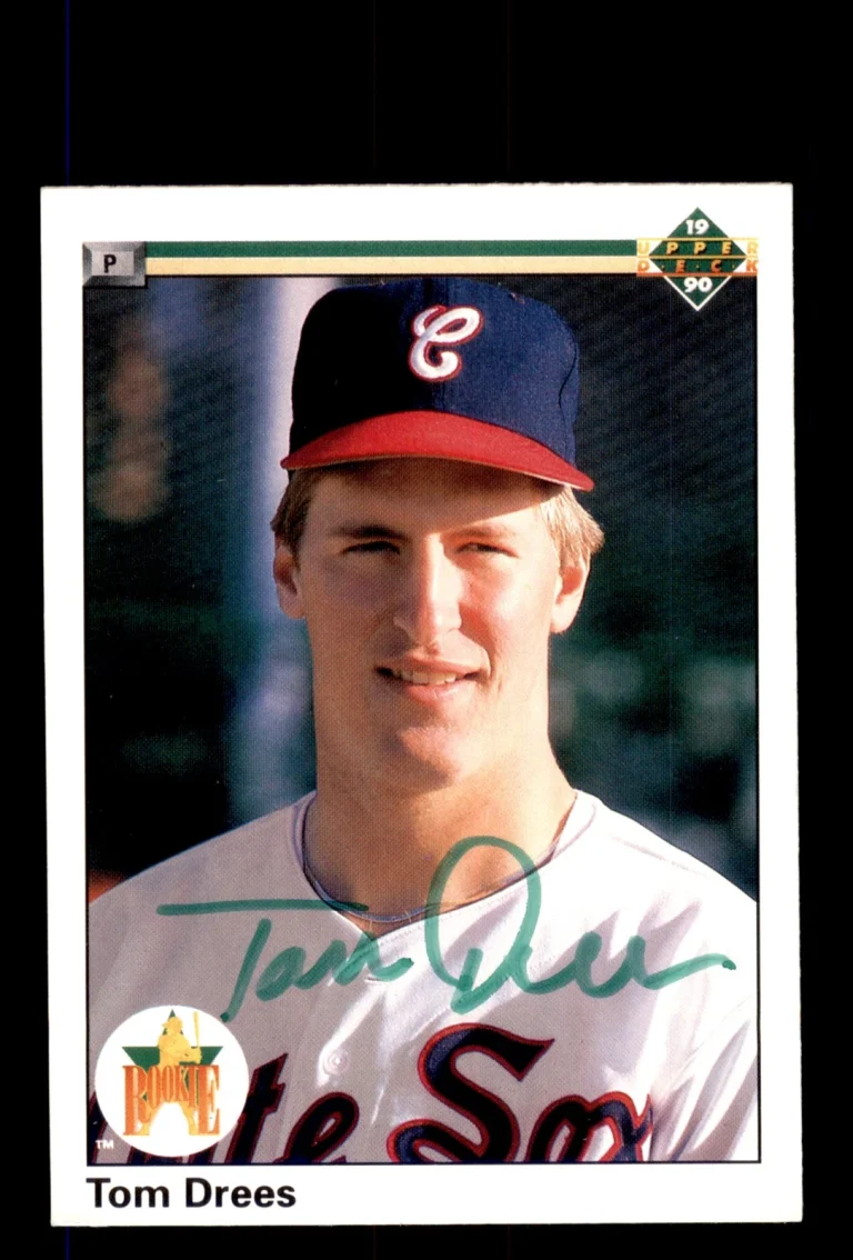 Signed Baseball Card Auto Tom Drees 1990 Upper Deck #3 Chicago White Sox