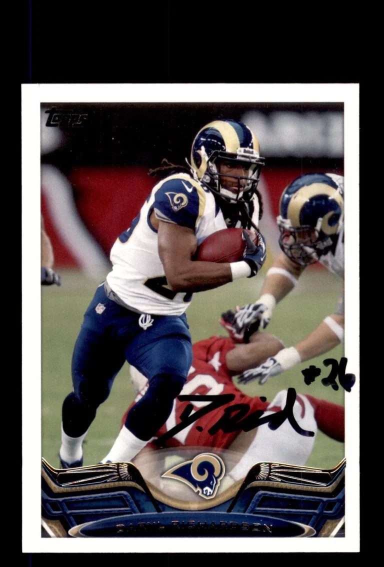 Signed Football Card Auto Daryl Richardson 2013 Topps #69 St. Louis Rams