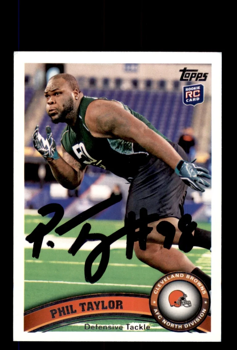 Signed Football Card Auto Phil Taylor 2011 Topps #27 Cleveland Browns