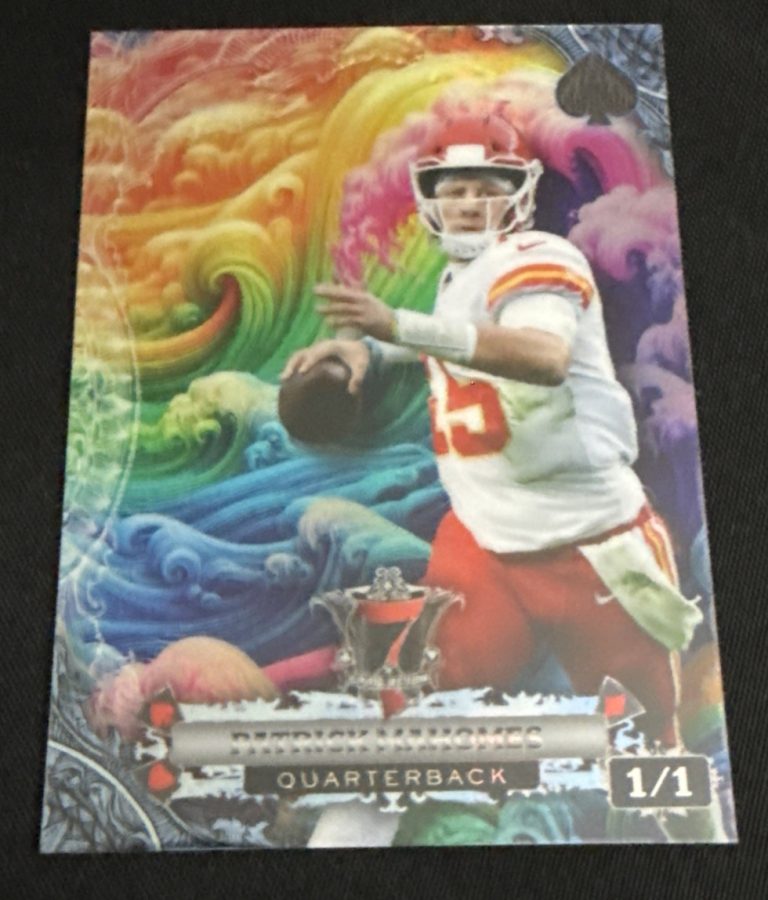 Patrick Mahomes 2024 Wild Card 7 Studs Combo Diamond Waves Rainbow 1/1