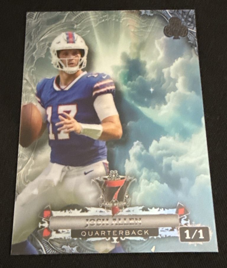 Josh Allen 1/1 7-Card Studs Black Rainbow Foil 2024 Wild Card #CH7CF-JA Bills