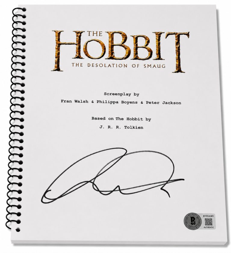 Luke Evans Signed Autograph The Hobbit: The Desolation of Smaug Script Beckett