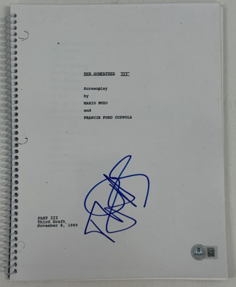 Talia Shire Signed The Godfather 3 Full Script Authentic Autograph Beckett