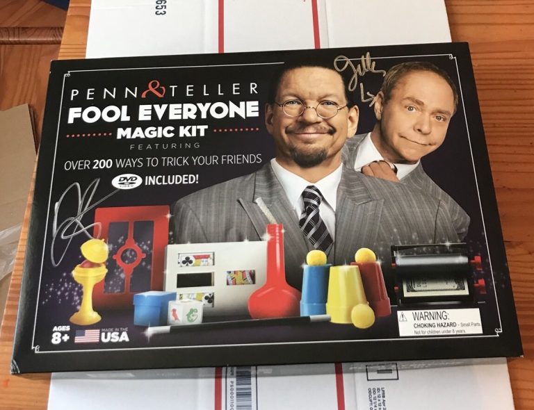 PENN & TELLER SIGNED FOOL EVERYONE COMPLETE MAGIC KIT MEGARARE! 200 TRICKS & DVD