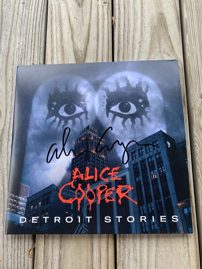 ALICE COOPER SIGNED DETROIT STORIES SPLATTER VINYL LP GOOD RECORDS PSA/DNA COA